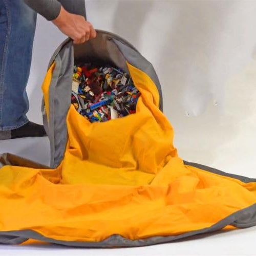 Sac de Rangement avec Tapis de Jeu Intégré – Pour Jouets & Blocs