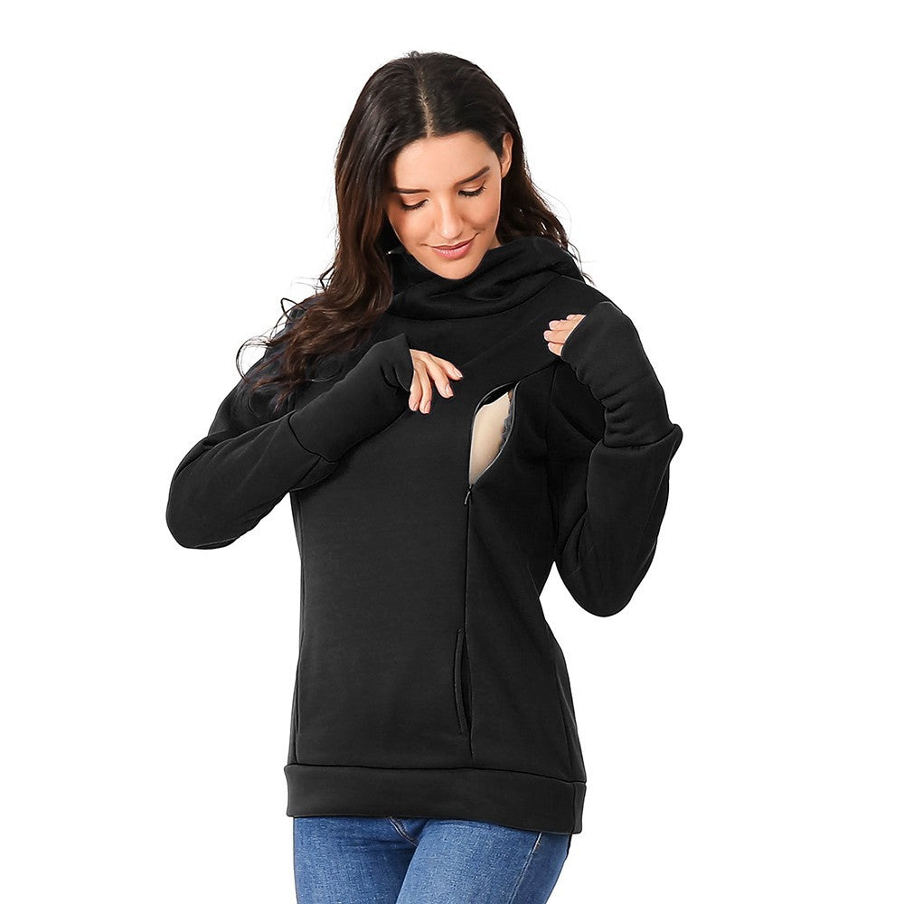 Sweat à Capuche Épais Grossesse – Confort Douillet et Style Assuré