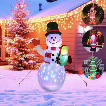 Décoration gonflable LED de Noël – Père Noël, Bonhomme de neige ou Sapin