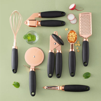 Set d’Ustensiles de Cuisine Inox – Finition Rose Gold (7 Pièces)