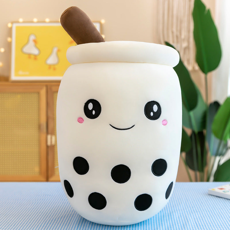 Coussin Peluche Boisson – Fraise, Matcha ou Thé au lait Tout Doux
