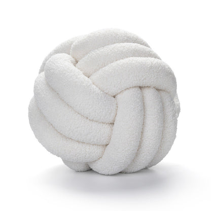 Coussin Bouclé Rond – Style Nordique & Douillet