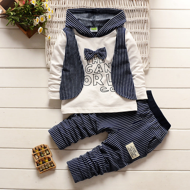 Ensemble 3 pièces garçon – Style coréen, chaud et confortable