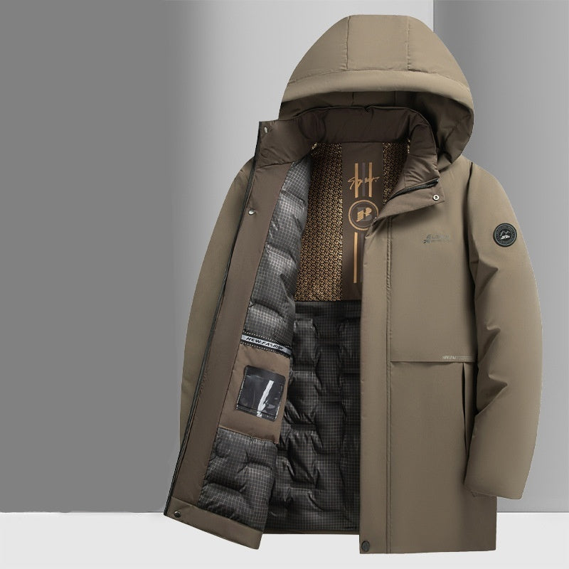 Manteau homme chaud et coupe-vent – mi-long matelassé