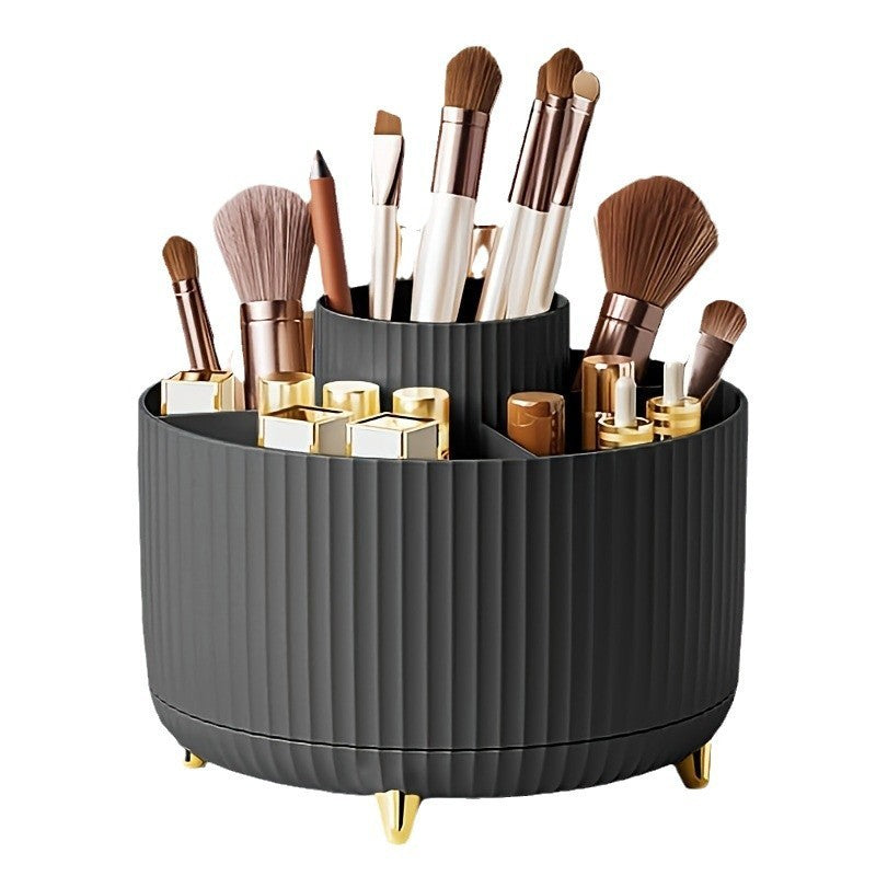 Organiseur Rotatif Maquillage – Rangement Pinceaux & Cosmétiques