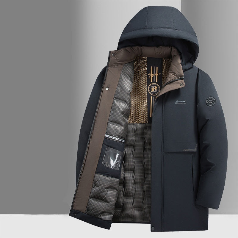 Manteau homme chaud et coupe-vent – mi-long matelassé
