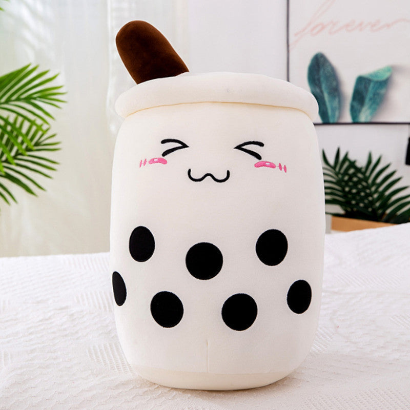 Coussin Peluche Boisson – Fraise, Matcha ou Thé au lait Tout Doux