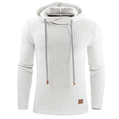 Sweat à capuche jacquard homme – Style décontracté et chaud à manches longues