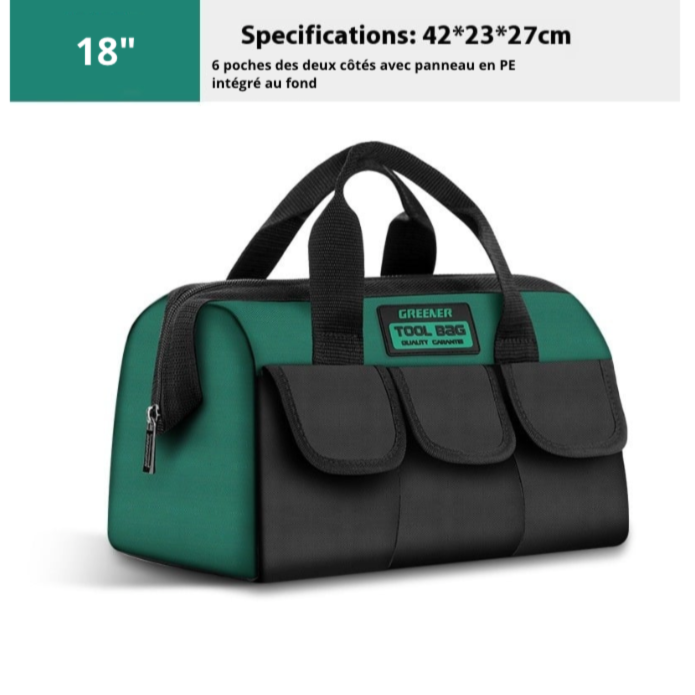 Sac à outils avec descriptions