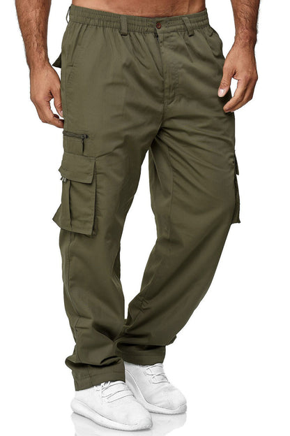 Pantalon cargo homme multi-poches – Coupe droite et décontractée