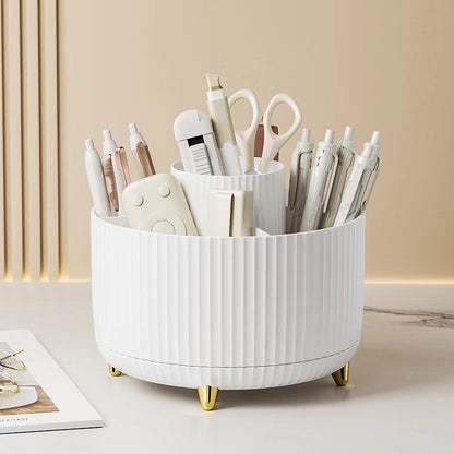 Organiseur Rotatif Maquillage – Rangement Pinceaux & Cosmétiques
