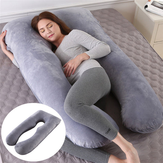 Oreiller de Grossesse en Forme de U – Version Été en Soie Glacée