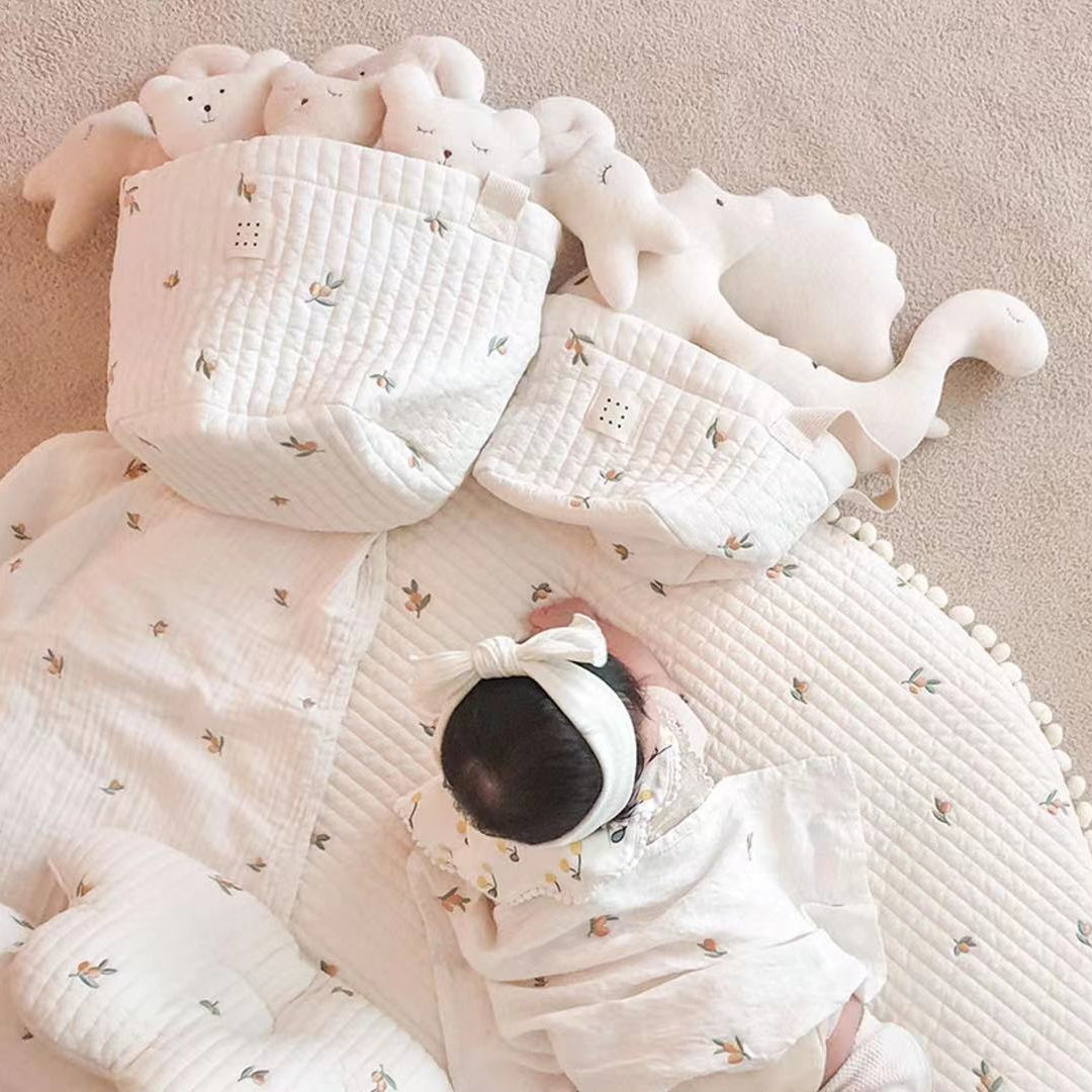 Sac de Rangement Bébé en Coton – Vêtements, Jouets, Couches