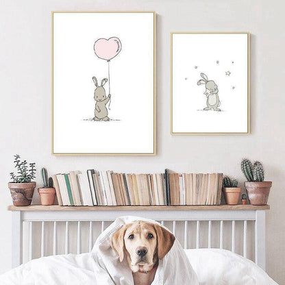 Mur avec 2 posters pour enfant