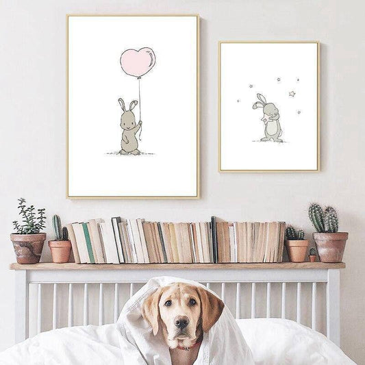 Mur avec 2 posters pour enfant