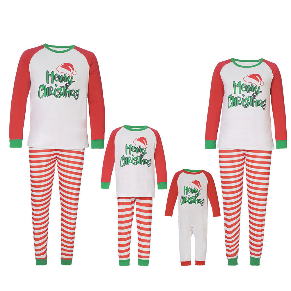 Pyjamas Familiaux Rayés de Noël – Tenues assorties pour toute la famille
