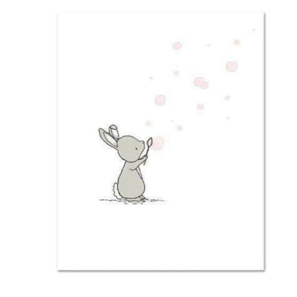 Poster lapin bulles