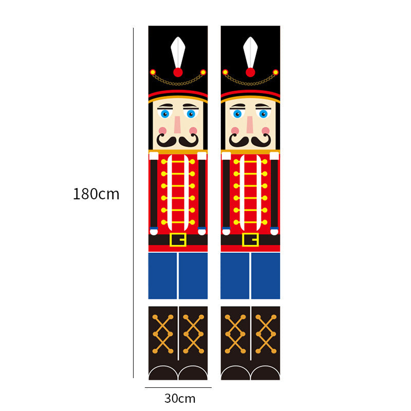 Décoration Murale de Noël en Tissu – Couplet Festif pour Maison