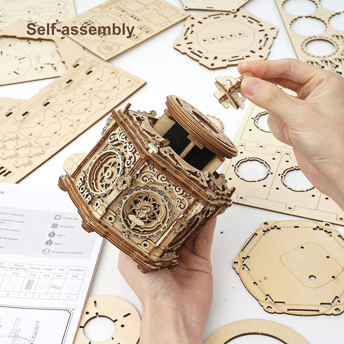 Boîte à Musique en Bois 3D – ROKR Jardin Secret à Assembler