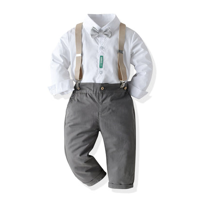 Costume enfant – chemise & salopette élégante
