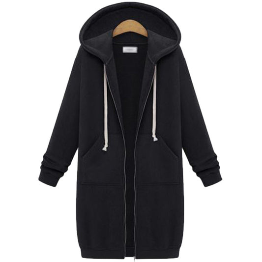 La veste longue polaire à capuche