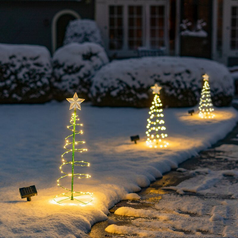 Sapin Lumineux Solaire de Noël – Décoration Extérieure de Jardin