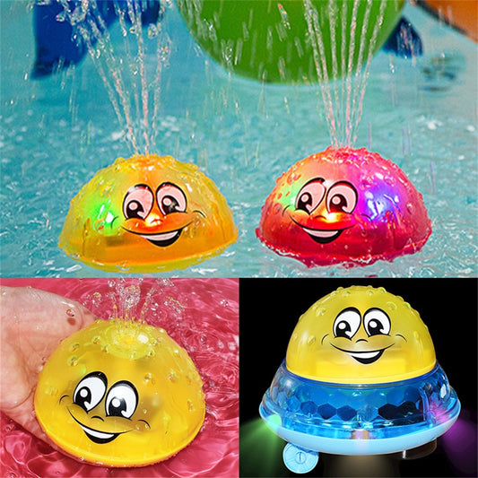 Boule de Bain Lumineuse – Fontaine à Eau Rotative