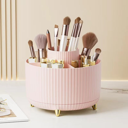 Organiseur Rotatif Maquillage – Rangement Pinceaux & Cosmétiques