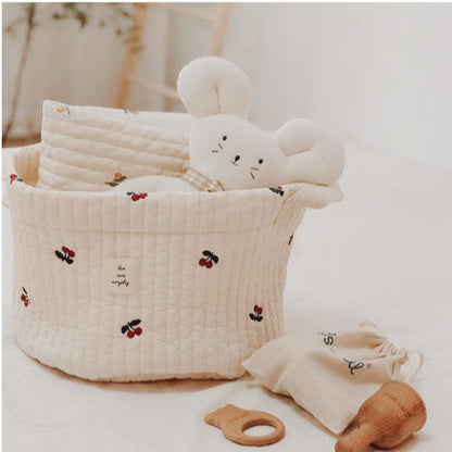 Sac de Rangement Bébé en Coton – Vêtements, Jouets, Couches