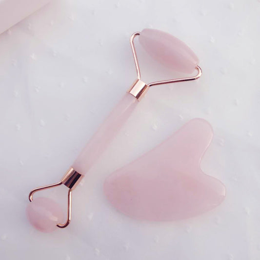 Rouleau Visage Jade & Quartz – Massage, Gua Sha & Lifting Naturel