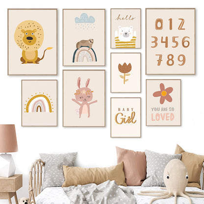 Mur avec 9 posters pour enfant