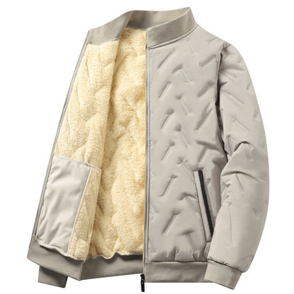 Veste homme chaude à col revers – doublée polaire