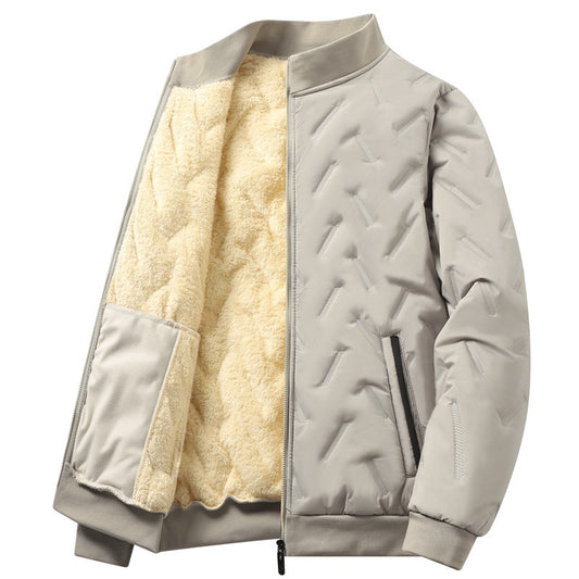 Veste homme chaude à col revers – doublée polaire