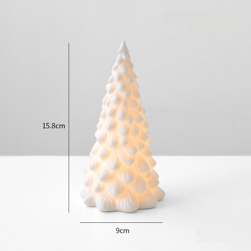 Décoration de Noël Lumineuse en Céramique – Sapin, Maison ou Bonhomme de Neige