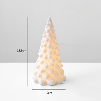 Décoration de Noël Lumineuse en Céramique – Sapin, Maison ou Bonhomme de Neige