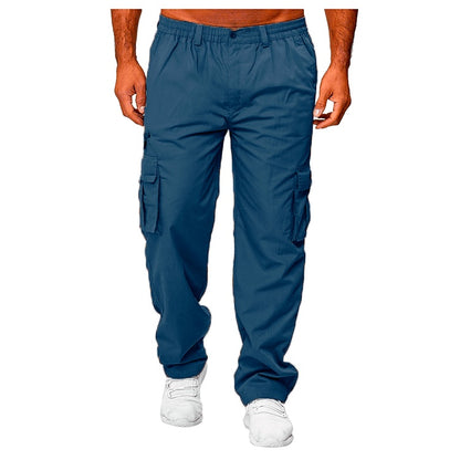 Pantalon cargo homme multi-poches – Coupe droite et décontractée