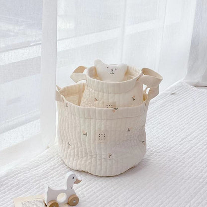 Sac de Rangement Bébé en Coton – Vêtements, Jouets, Couches