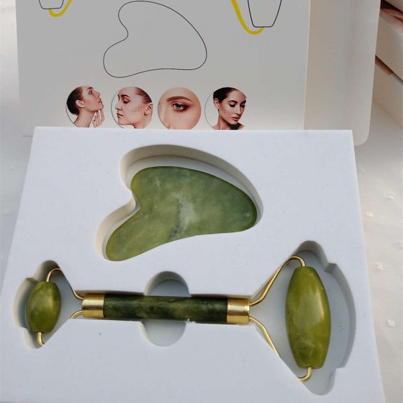 Rouleau Visage Jade & Quartz – Massage, Gua Sha & Lifting Naturel