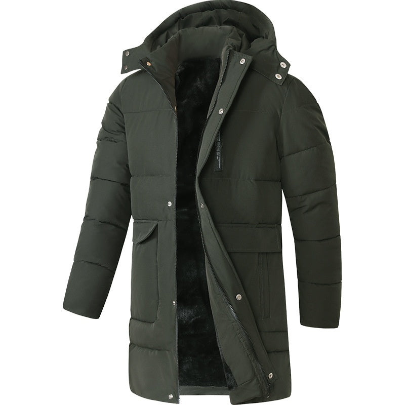 Manteau long homme doublé polaire – chaud et élégant