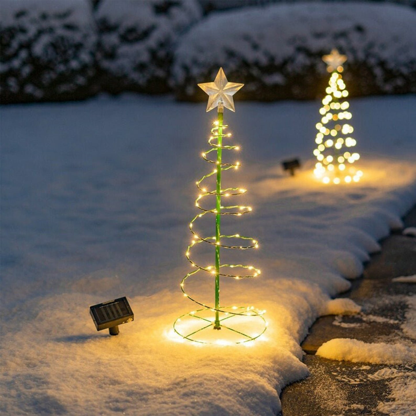 Sapin Lumineux Solaire de Noël – Décoration Extérieure de Jardin